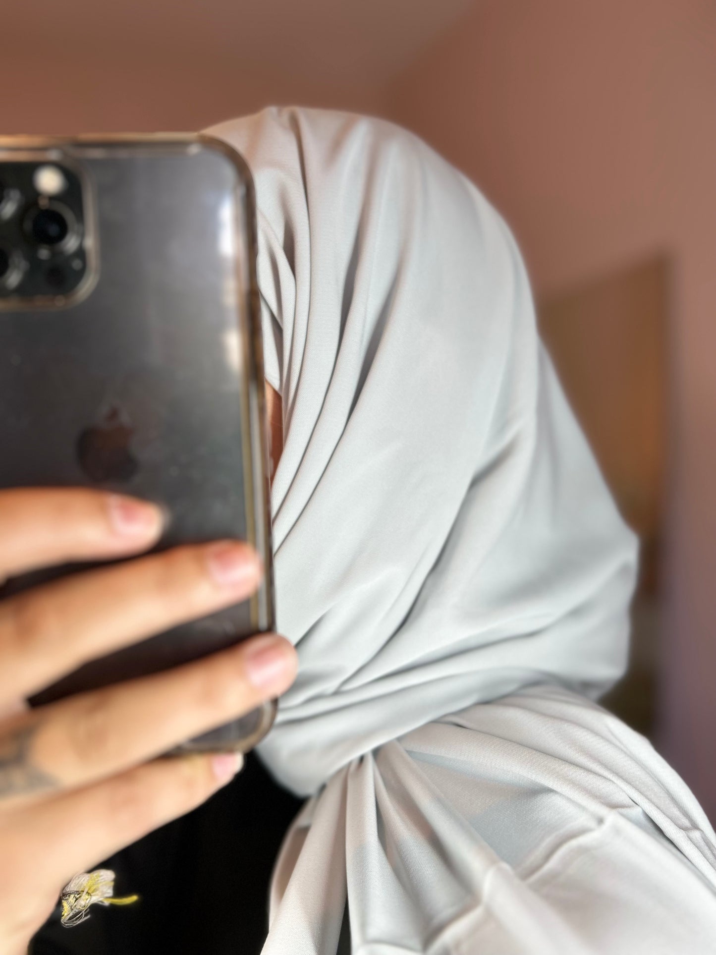 Hijab en soie de Médine de luxe - Gris