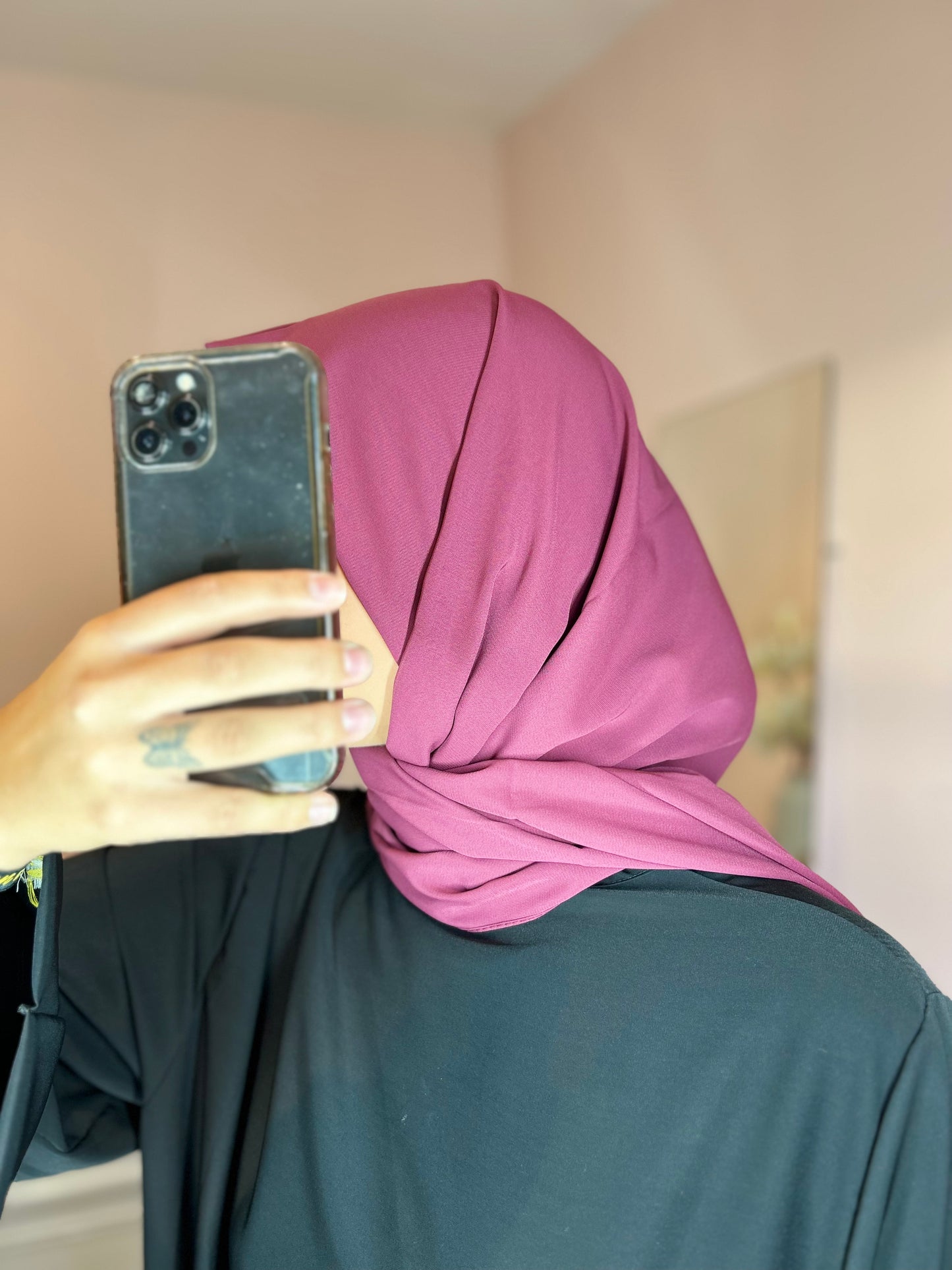 Hijab en soie de Médine de luxe - Violine