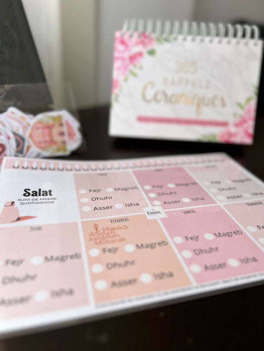 Planning quotidien de prière - Rose